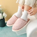 Miniatyrbild 3 av 4: Damtofflor Warm House Tofflor För Dam Bekväma vintertofflor inomhus utomhus 1 par Pink 40 41