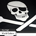Miniatyrbild 2 av 4: - Jolly Roger Piratflagga (Ben) 3x5 FT Tryckt Mässingsöljetter 150D Polyester Inomhus/Utomhus - Mycket Tjockare Mer Hållbar än 100D 75D Polyester