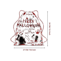 Miniatyrbillede 3 af 5: Halloween Dobbelt Skulder Snøre Rygsæk Taske Halloween Bærbar Opbevaringstaske Polyester Håndholdt Snøre Taske Bundle Pocket A