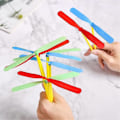 Miniatyrbild 3 av 5: 100 st/set Flygande Helikopter Leksaker Set, Handhelikopter, festfavoriter Utomhusleksak För Barn Presenter Utomhus Gårdsaktiviteter Leksaker