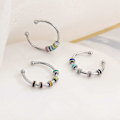 Miniatyrbillede 3 af 5: 3 stk. Spinner Emalje Fidget Ring, Angstdæmpende Rustfrit Stål Ring, Angst Ring Med Flerfarvet Rullekugle-ZZY