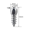 Miniatyrbilde 2 av 5: 100 stk 12 mm Dekkpigger Karbidskruer Snøpigger Anti-Is For Bil/SUV/ATV/UTV Dekkpigger-ZZY