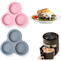 Miniatyrbild 1 av 5: 2 st Silikonformar för Ägg i Air Fryer, för Äggbitar, Muffins, Frukostmackor, Hamburgerbröd, Non-stick
