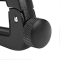Miniatyrbillede 2 af 4: Zinklegering Akustisk Guitar Capo Professionel Justerbar Silikone Klemme Mund til Bas Ukulele Violin Sort