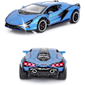 Pikkukuva 3 / 5: Leikkiautot Lambo Sian FKP3 Metallimalliauto Valoilla ja Äänellä Vetoauto Leikkiauto Pojille 3+ Vuotta (Sininen)