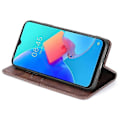 Pikkukuva 3 / 5: Yhteensopiva Tecno Spark 10 4G puhelinkuori korttipaikoilla, lehmännahkakuvioitu PU-nahkainen jalustallinen puhelinkotelo DarkBrown