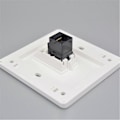 Miniatyrbilde 4 av 4: CAT6 Gigabit Dobbel Pass Nettverksveggkontakt RJ45 LAN Internett Faceplate Rett Strømuttak, Hunn til Hunn, 86x86mm (LAN x 1)
