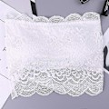 Miniatyrbilde 2 av 4: Blomstrete blonde tubetopp BH Bandeau Stroppeløs BH Sømløs Elastisk Brystwrap for kvinner (3 stk, Hvit, Hudfarget, Svart)