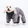 Miniatyrbild 2 av 5: Pet Dog Jacka Quilted Puffed Coat Valp Hund Varma Vinterkläder Utomhus Color Block Väst Gray 2XL