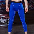 Miniatyrbild 3 av 5: Herr Gym Compression Leggings Base Layer Running Tight Byxor 3/4 Training Fitness Byxor Blue M