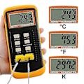 Miniatyrbillede 2 af 5: K-type Termoelement Termometer med 4 Prober Kelvin Skala Indikator