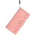 Pikkukuva 5 / 5: Yhteensopiva Samsung Galaxy S22+ 5G -puhelimelle, lompakkokotelo, folio, läppäkotelo, perhoskuvioitu, roiskesuojattu nahkakansi Pink