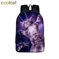 Miniatyrbild 1 av 5: Funny Space Cat Unicorn Ryggsäck Laser Cat Kitty Daypack Barn Skolväskor för tonåringar Flickor Skol Ryggsäckar Barn Bokväska style 5