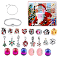 Pikkukuva 1 / 3: 1 setti joulun adventtikalenterisarja Adventtikalenterin rannekorut tytöille 24 päivän lähtölaskentakalenteri Joululahja lapsille teini-ikäisille Style 1