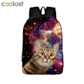 Miniatyrbild 1 av 5: Funny Space Cat Unicorn Ryggsäck Laser Cat Kitty Daypack Barn Skolväskor för tonåringar Flickor Skol Ryggsäckar Barn Bokväska style 1