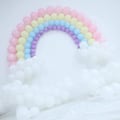 Miniatyrbillede 3 af 5: Regnbue Hvid Sky Macaron Farve Ballon Bryllup Fødselsdagsfest Baby