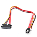 Miniatyrbillede 1 af 4: Harddisk Data Strømforsyning Integreret Kabel Lille 4Pin Hun & SATA 3.0 Han til SATA 22Pin(7+15P