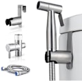 Miniatyrbillede 1 af 5: Arofa Håndholdt Bidet Sprøjte til Toilet - Justerbar Vandtrykskontrol med Bidet Slange til Feminin Vask Rustfrit Stål Børstet Nikkel Kludble