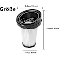 Miniatyrbilde 3 av 5: Cisea 6 stk. filter for Grundig Vch9629 støvsuger, Reehi erstatningsfilter for Vch 9832, filtertilbehør for Vch9632 Vch9631 Vch9630 Vch9629 (r
