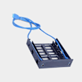 Miniatyrbillede 3 af 5: 2 X Usb 3.0 Frontpanel med 3,5 tommer enhed/hdd eller 2,5 tommer ssd/hdd til 5,25 diskettedrev til optisk drev (haoyi