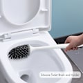 Pikkukuva 5 / 5: WC-harja pidikkeellä, silikoninen WC-istuimen puhdistusharja ja pidikesetti
