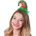 Miniatyrbild 1 av 3: 2 stycken julhårband, flerfärgade älvhatthårband med 3D-hattdesigner för jul- och semesterfester