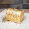 Miniatyrbillede 2 af 5: Metal smykkeskrin ørering opbevaringsboks retro pirat skattekiste high-end smykkeskrin fløjlskrin