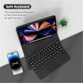 Pikkukuva 3 / 5: TP-1099 Yhteensopiva iPad 10.9 (2022) Langaton Näppäimistö Kotelo Hiirellä, PU Nahka Folio Käännettävä Bluetooth Näppäimistö Kotelo Black