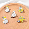Miniatyrbild 3 av 3: Söt djur emalj pin söt anka lapel badge brosch tecknad pin lämplig för ryggsäck kläder hatt intressant pin