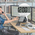 Miniatyrbild 5 av 5: Digital Väckarklocka Morgonväckarklocka, LCD-display Väckarklocka, Tyst Digital Sängklocka Med Kalender Och Temperaturvisning För Hem Sovrum