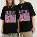 Miniatyrbild 2 av 5: Britney Spears Vacker foto T-shirt dam Hipster bomull Casual kvinnlig Harajuku kortärmade toppar t-shirt white XXL