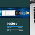 Miniatyrbilde 4 av 5: 10 Gbps Type C Hann til USB3.0 Hunn 90 Graders Rettvinklet OTG Dataadapter