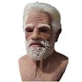 Miniatyrbild 4 av 5: Gammal Mans Ansiktstäckning Realistisk Mask Halloween Läskig Rynka Gammal Person Vuxen Mask-aab
