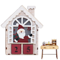 Miniatyrbild 1 av 5: Julnedräkning Skrivbordskalender Trä adventskalendernummer Datumblock Datumkalenderblock till byrå Farmhouse Holiday Red