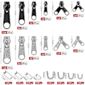 Miniatyrbild 2 av 4: 2023-197 Delars Reparationssats för Dragkedjor, Ersättningsdragkedja med 2 Mini-tänger, För Kläder, Väskor, Jackor, Tält, Bagage-FG
