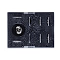 Miniatyrbild 3 av 5: JQX-13F LY2 DC 12V Spolrelä med 8 stift, DPDT, Grön LED