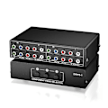 Pikkukuva 2 / 5: 3-suuntainen Rgb-komponentti Av-kytkin Video Audio Valitsin 3 sisään 1 ulos Ypbpr-komponentti Rgb-kytkinrasia F
