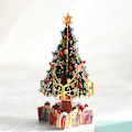 Miniatyrbilde 2 av 4: Pop-up Julekort med Juletre, 3D Pop-up Gratulasjonskort for Vinter, Jul, Høytider, Julegave, Alle Anledninger
