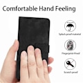 Miniatyrbild 4 av 5: Kompatibelt för Samsung Galaxy A34 5G Ställ Plånboksfodral PU Läder Skin-touch Fjäril Tryckt Skal Black