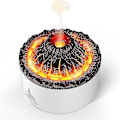Miniatyrbilde 1 av 5: Vulkan Luftfukter, Jellyfish Mist Luftfukter for Soverom, Pulserende/kontinuerlige Moduser, Gul/blå Nattlys Farge Med Fjernkontroll, 560ml