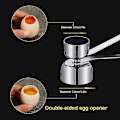 Miniatyrbilde 4 av 5: Eggkoppsett, eggkoppholder i rustfritt stål og dobbeltsidig egglokkåpner/knekker, stor påskeeggkopp av høy kvalitet