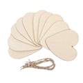 Miniatyrbilde 2 av 2: 10 stk. Hjerteformede DIY Treskiver Valentinsdag Anheng DIY Treskiver