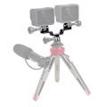 Pikkukuva 5 / 5: Kamerankiinniketeline Kaksoisjalusta Tripod-sovitin Laajennus GoPro Hero 10 9 8 7 6 Urheilulle