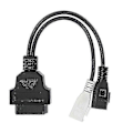 Pikkukuva 1 / 5: Obd Ii Obd2 -kaapeli 2 X 2-nastainen Obd2 16-nastainen naarasliitinkaapeli diagnostiikka-adapteri - SZRH