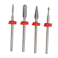 Miniatyrbillede 2 af 5: 4 stk. Negleslibehoved Multifunktionelle Tungsten Stål Manicure Borebits til Salon