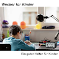 Miniatyrbild 3 av 5: Digital Väckarklocka, Sovrumsklocka, Batteridriven Bordsklocka, Digital Klocka med Smart Nattlampa, 12/24 Timmar Visning Snooze Funktion