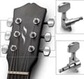 6 st. gitarrstämmare, knappar, stämningsknappar, stämmare för el- eller akustisk gitarr (3 för vänster + 3 för höger)