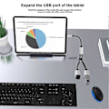 Miniatyrbilde 4 av 5: Type A Type-C Hann til Dobbel USB 2.0 Hunn Adapter USB-C OTG Splitter Y Kabel Konverter Støtte