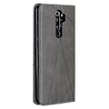 Miniatyrbild 3 av 5: Geometriskt Mönster Ställ Läder Korthållare Fodral Kompatibelt För Xiaomi Redmi Note 8 Pro Grey