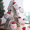 Miniatyrbild 4 av 5: Jultomtehuvud Ledsnöre Fairy Lights Hemmaträdgård Xmas Tree Ornament Lamp Party Festlig Hängande Dekoration Batteridriven 20Leds 2M